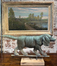 Vintage American Copper Hunting Dog Weathervane
