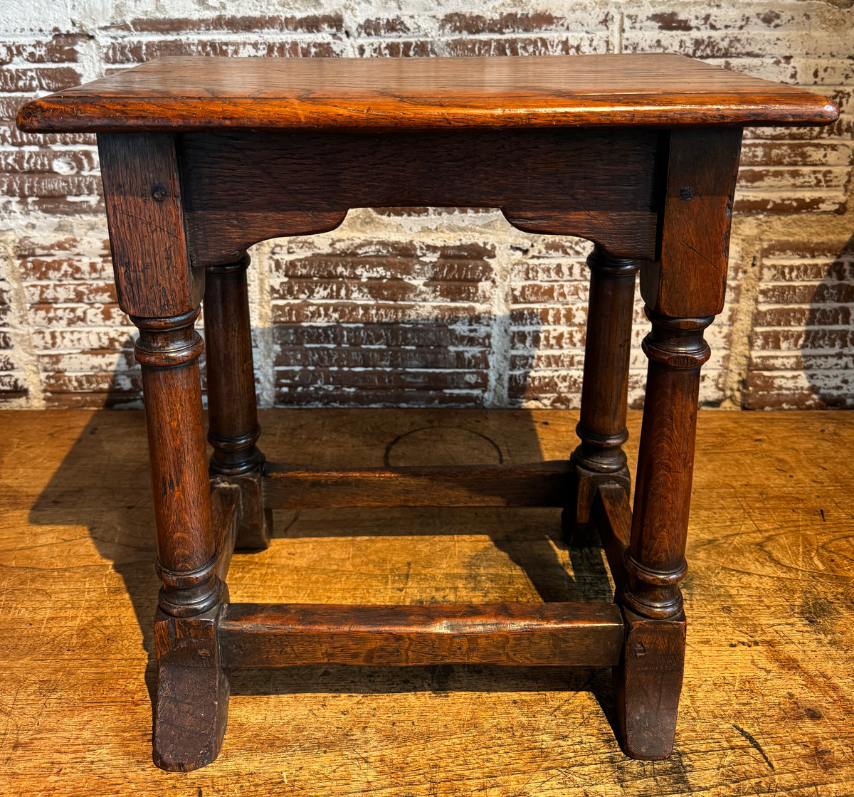 Late 19th Century English Revival Joint Stool