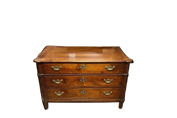 French Northern Provincial Louis XVI 3 drawer commode