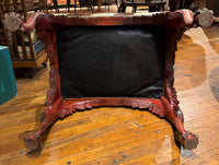 Italian Renaissance Revival Zebra Hide Ottoman
