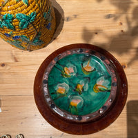Minton Style Majolica Style Cheese Dome