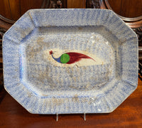 Whimsical 19th Century Staffordshire Spatterware Platter