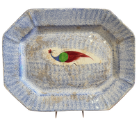 Whimsical 19th Century Staffordshire Spatterware Platter