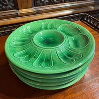 Set of 5 Green Portuguese Shellfish Plates