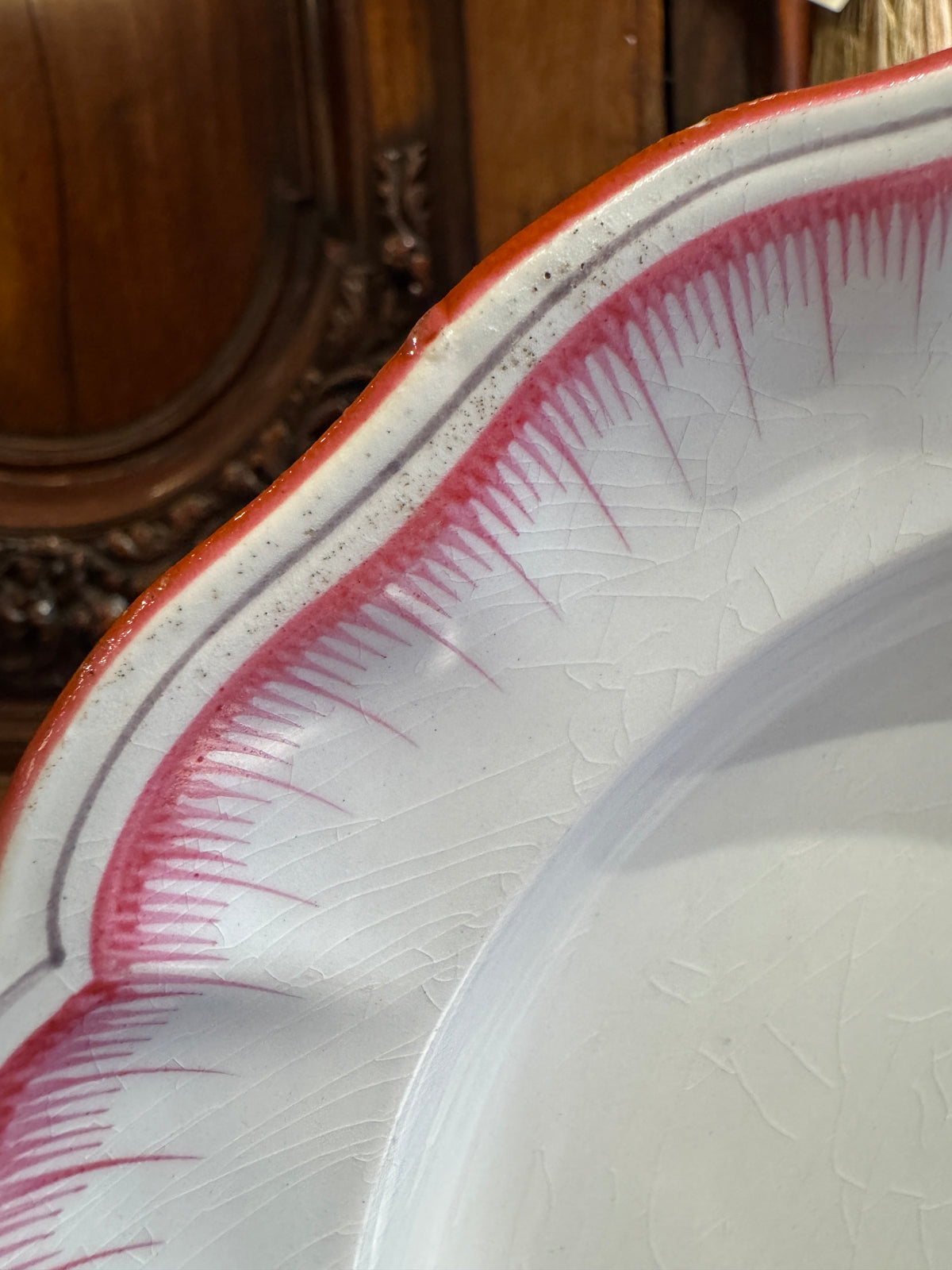 Set of 4 French Luneville Shallow Bowls