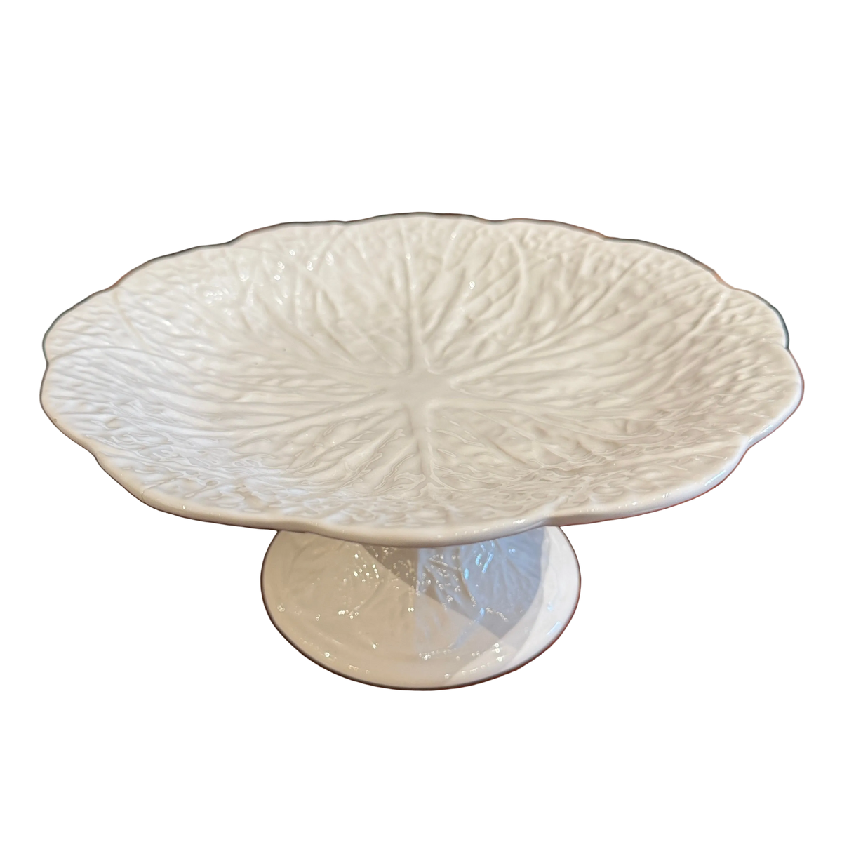 Vintage Portuguese White Cabbage Leaf Stand