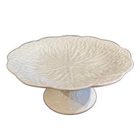 Vintage Portuguese White Cabbage Leaf Stand