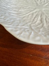 Vintage Portuguese White Cabbage Leaf Stand