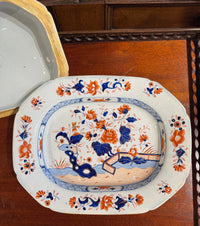 Antique Imari Ironstone Tureen With Under Tray
