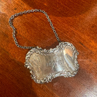 Sterling Silver Rye Tag