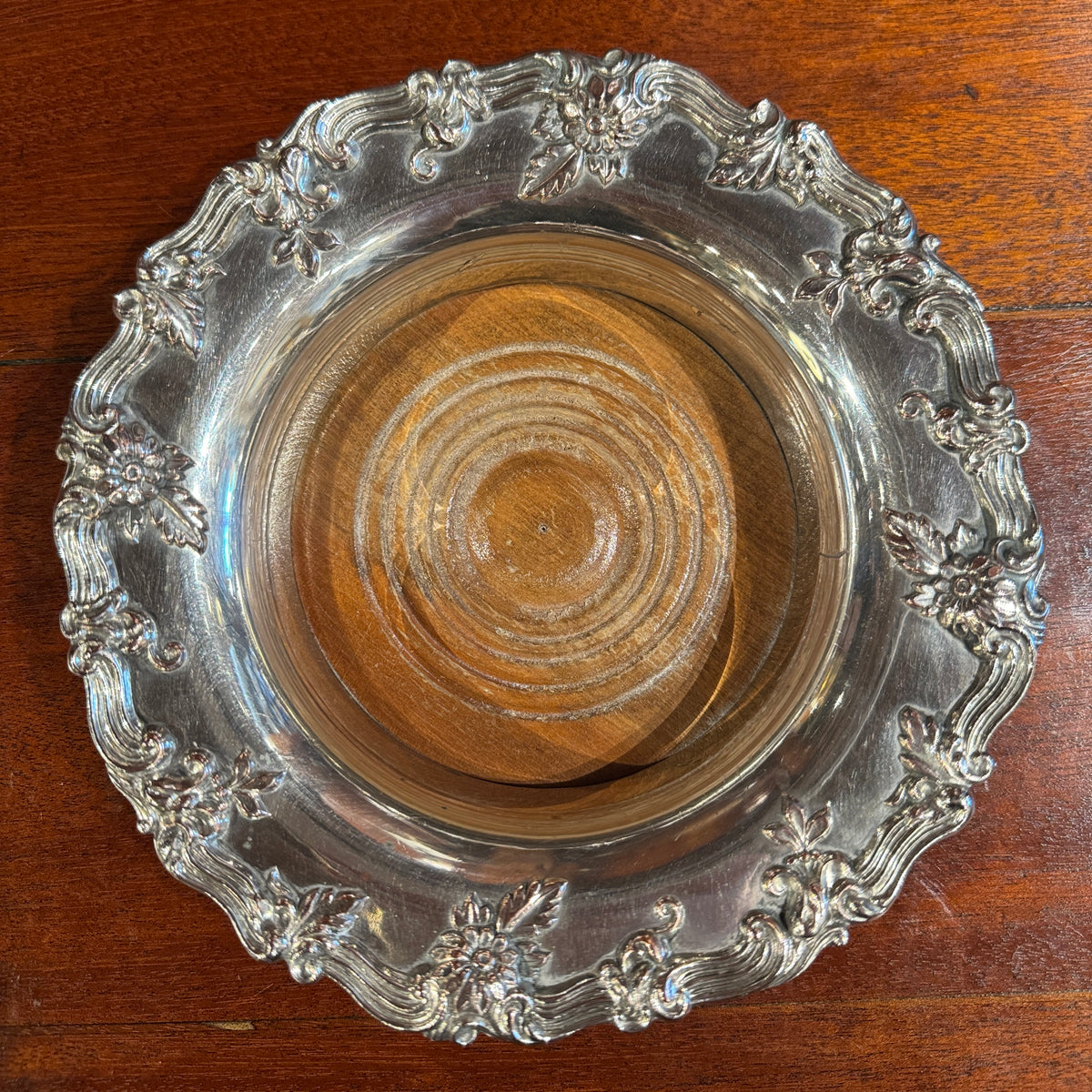 Silverplate Wine Bottle Coaster