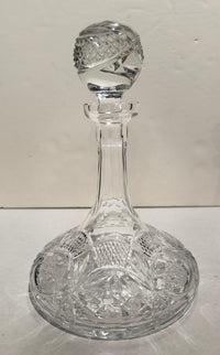 Cut Glass Ships Decanter