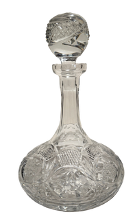 Cut Glass Ships Decanter