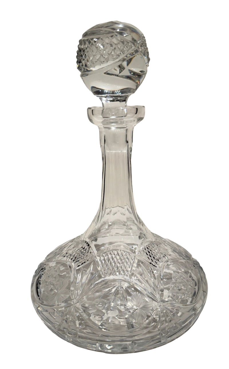 Cut Glass Ships Decanter