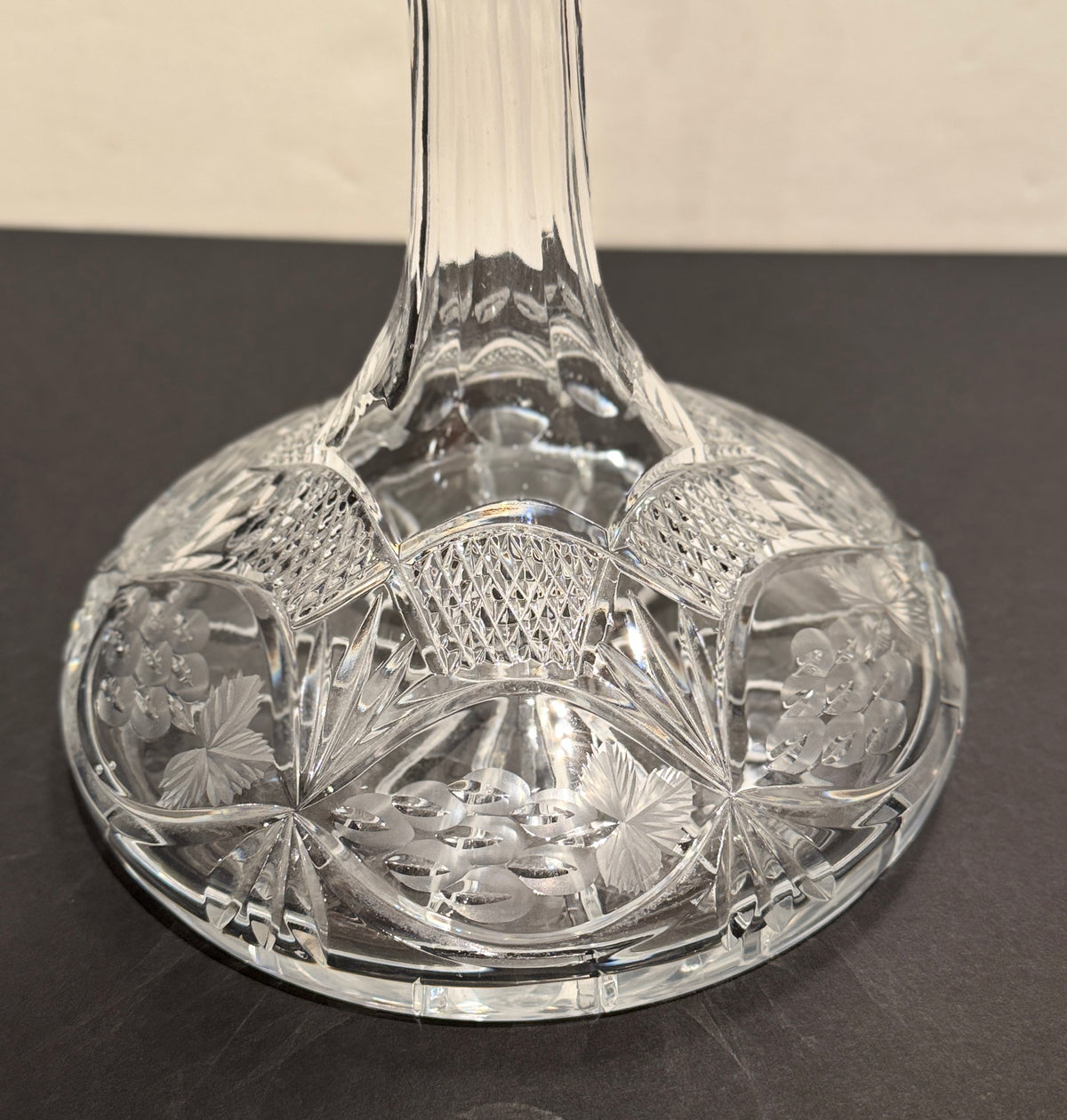 Cut Glass Ships Decanter