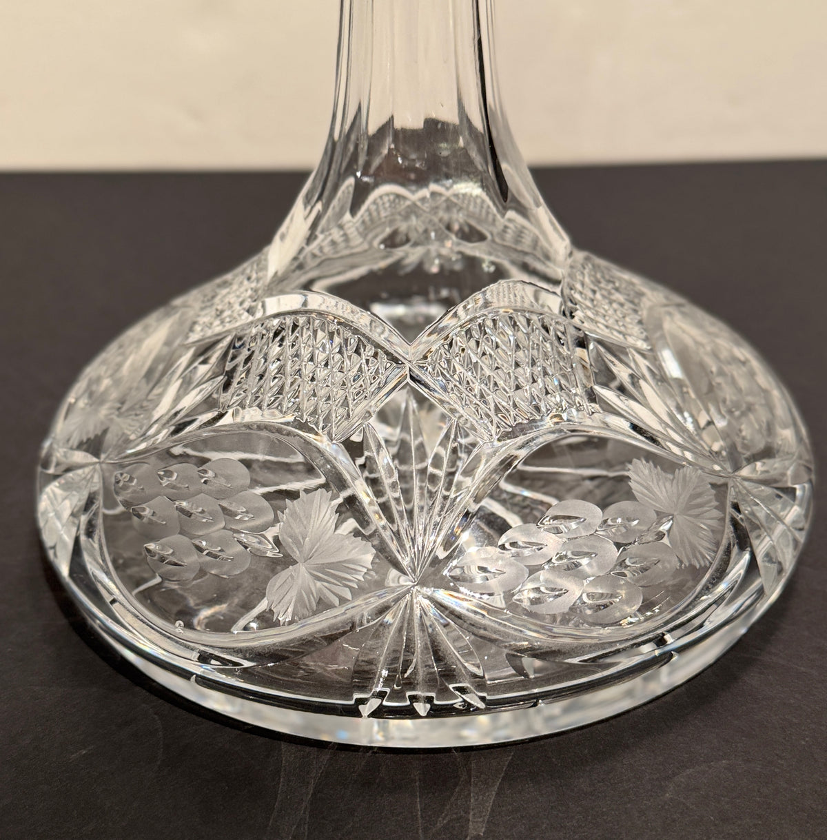 Cut Glass Ships Decanter