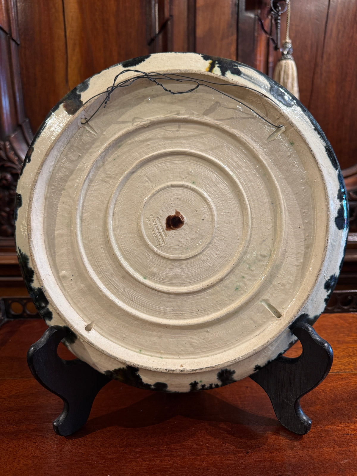 Palissy Style Hanging Majolica Crab Plate
