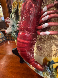 Early 20th Century Palissy Style Hanging Lobster Plate