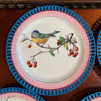 Set of 4 Antique Minton Bird Wall Plates