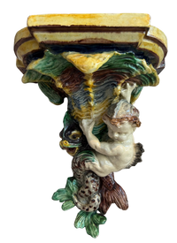 Antique Majolica Wall Bracket