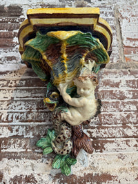 Antique Majolica Wall Bracket