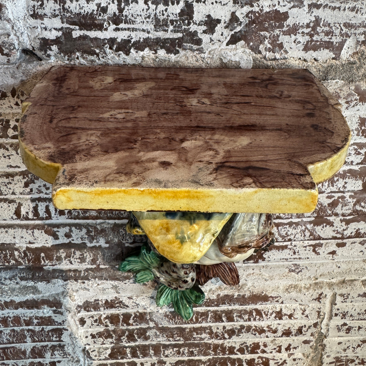 Antique Majolica Wall Bracket
