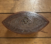 Late 18th Century Navette Form Quilled Tea Box