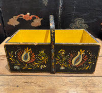 Pennsylvania Dutch Style Painted Wood Basket