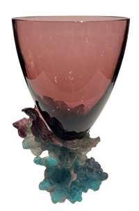 Fine Daum Bacchus Pate De Verre And Crystal Vase