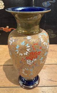 Doulton Lambeth Tapestry Decorated Ceramic Vase