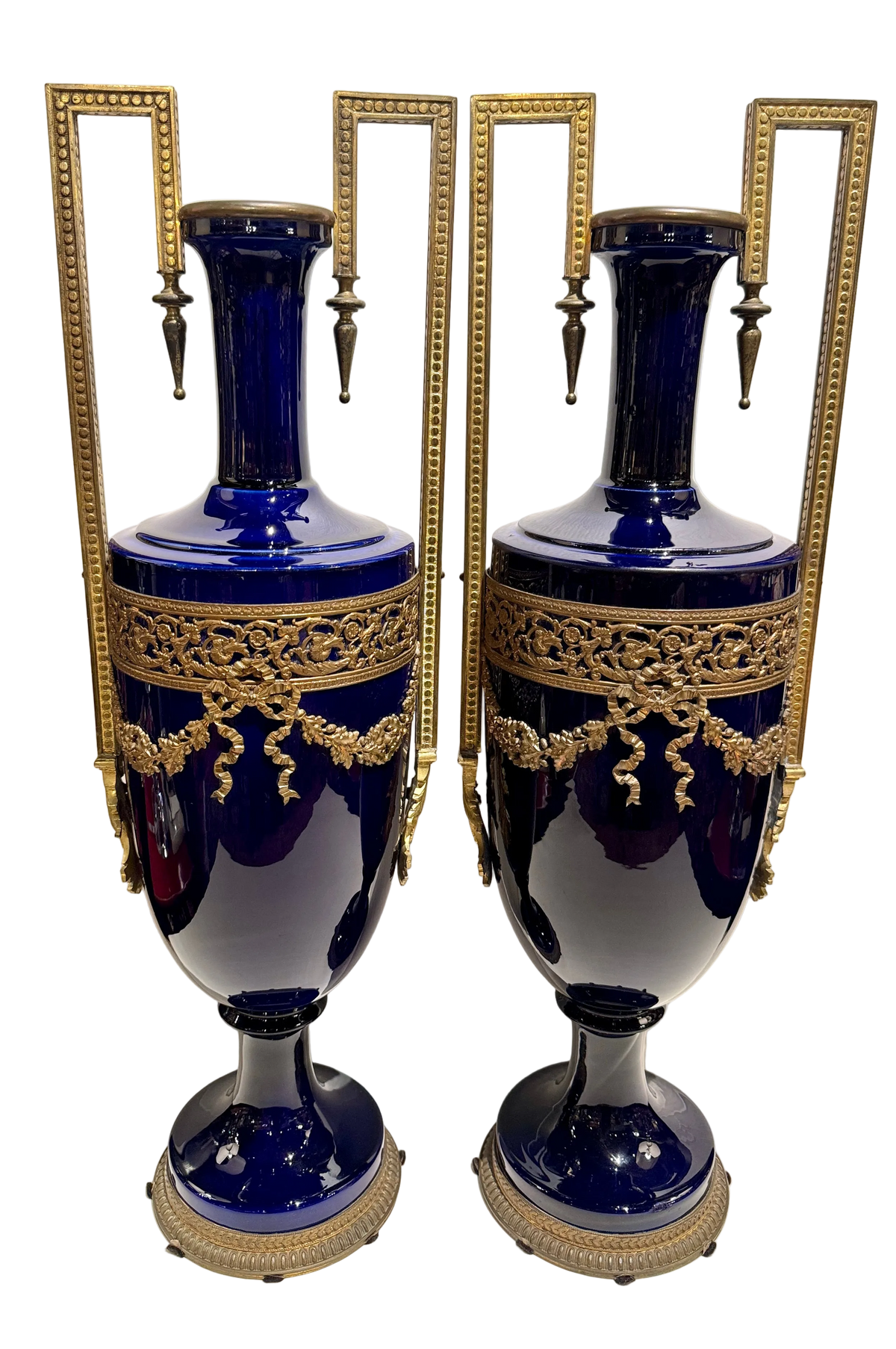 Fine Pair of Neoclassical Style Urn Form Vases