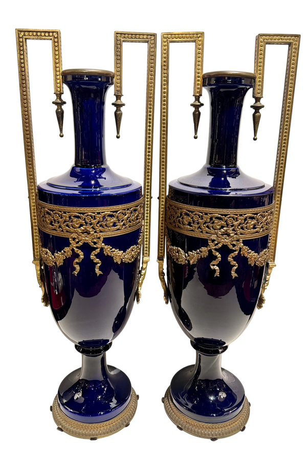 Fine Pair of Neoclassical Style Urn Form Vases