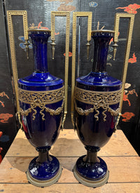 Fine Pair of Neoclassical Style Urn Form Vases