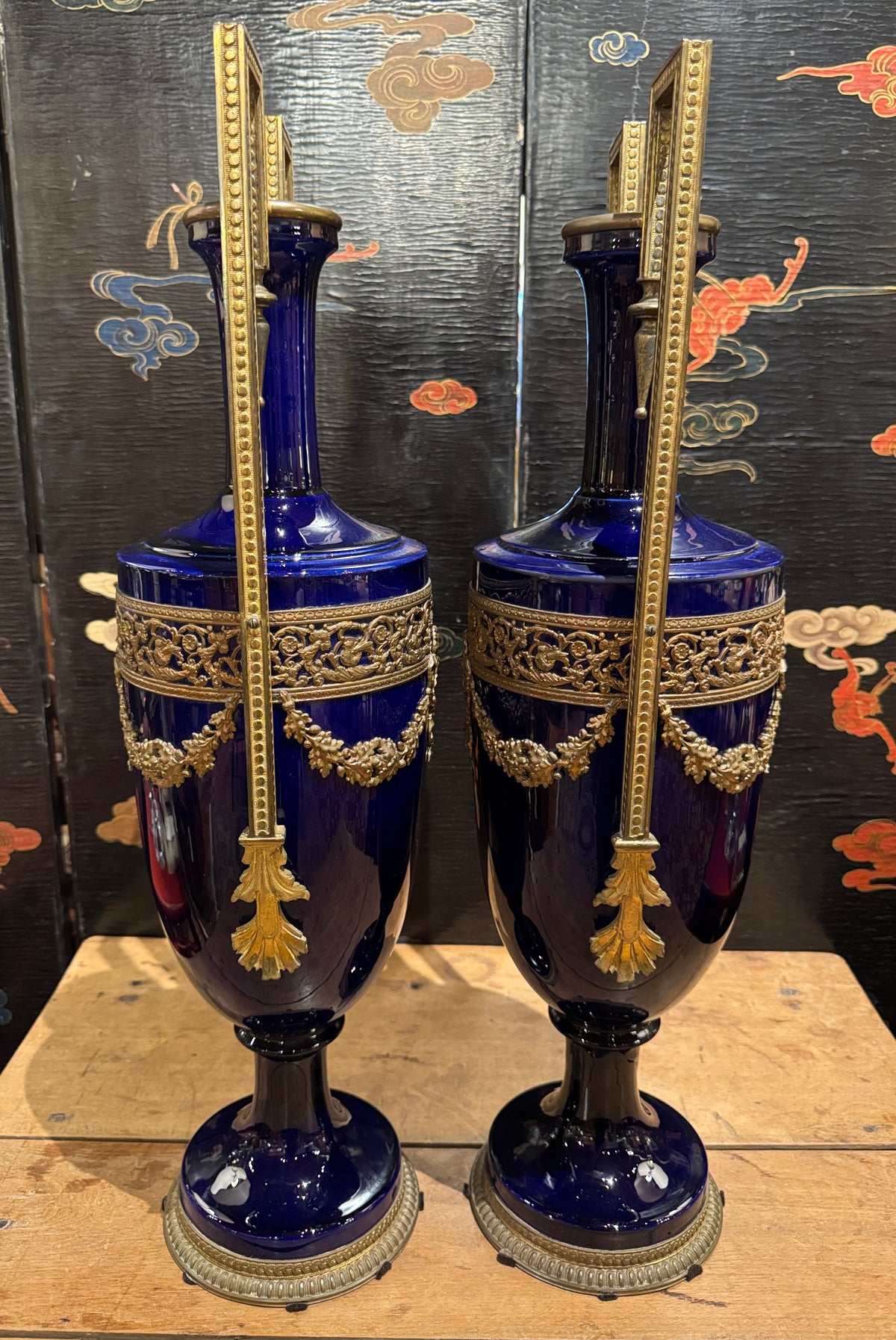 Fine Pair of Neoclassical Style Urn Form Vases
