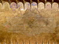 Large Brass Tray With Scalloped Edge