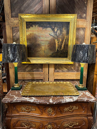 Large Brass Tray With Scalloped Edge