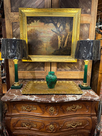 Large Brass Tray With Scalloped Edge