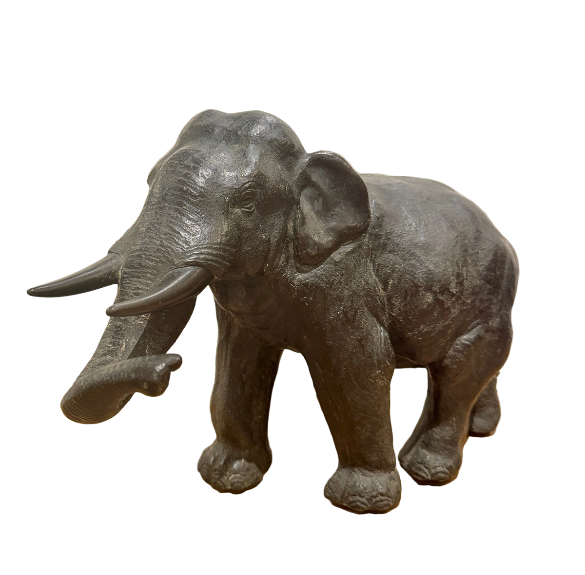 Cast Bronze Elephant Sculpture