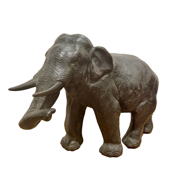 Cast Bronze Elephant Sculpture