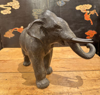 Cast Bronze Elephant Sculpture