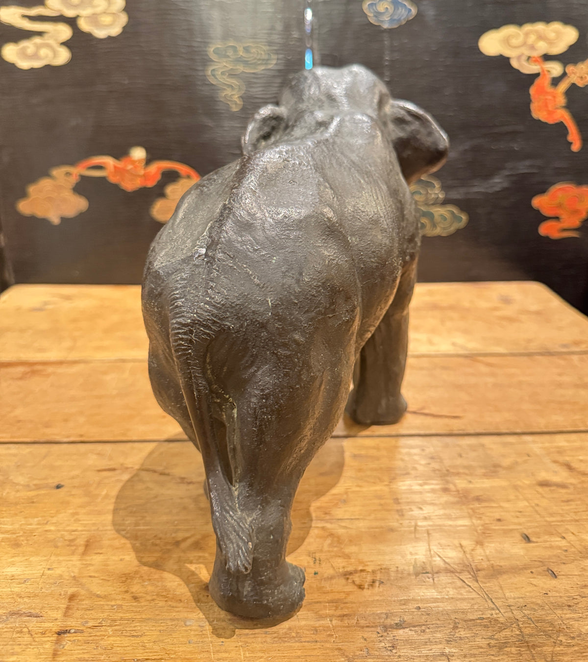 Cast Bronze Elephant Sculpture