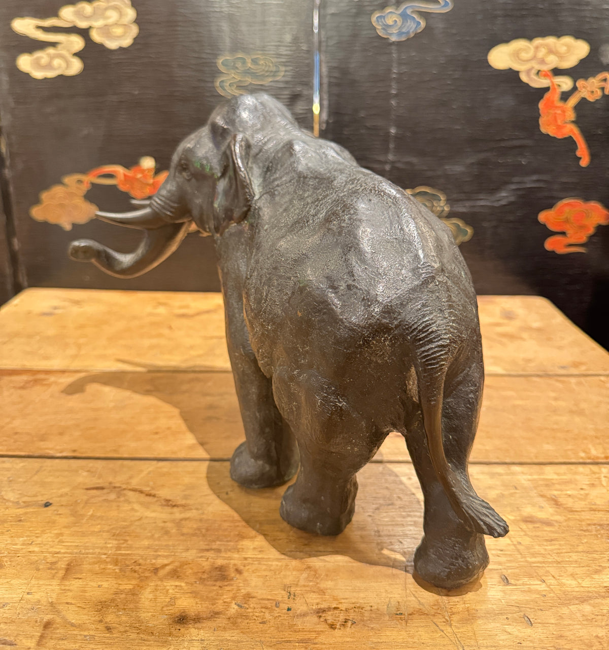 Cast Bronze Elephant Sculpture