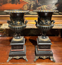 Pair of French Neoclassical Mantle Urns