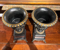 Pair of French Neoclassical Mantle Urns