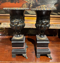 Pair of French Neoclassical Mantle Urns