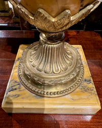 Pair Antique Neoclassical Marble Urns