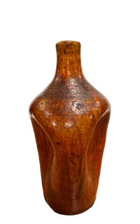 Early 20th Century North Carolina Chrome Red Pinch Vase
