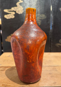 Early 20th Century North Carolina Chrome Red Pinch Vase