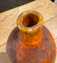 Early 20th Century North Carolina Chrome Red Pinch Vase