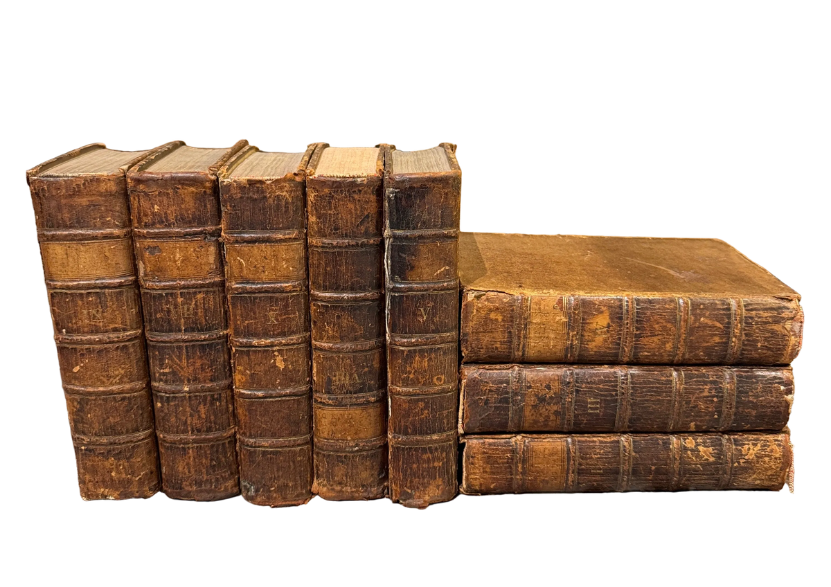 Group of 8 Leather Volumes, The History of England, 18th Century